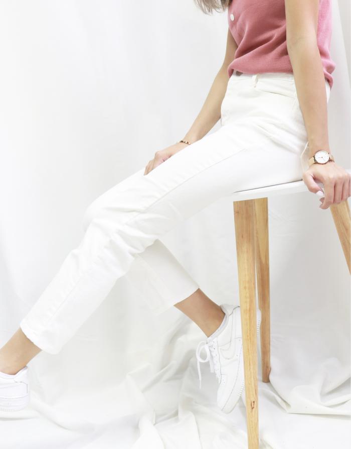 [KR] Denim Jeans White S
