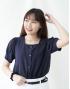 [KR] Linen fence blouse Navy