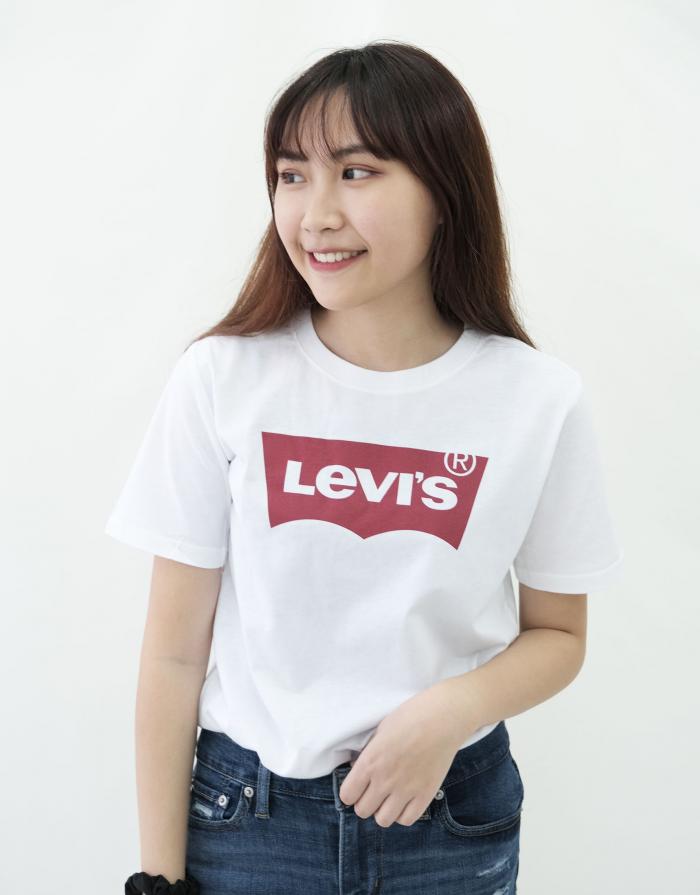 Levi's Kid Batwing Logo Crewneck T-shirt White L