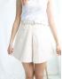 [KR] Belted A-Line Split Skirt Beige S