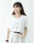 [KR] Linen fence blouse White