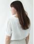 [KR] Linen fence blouse White