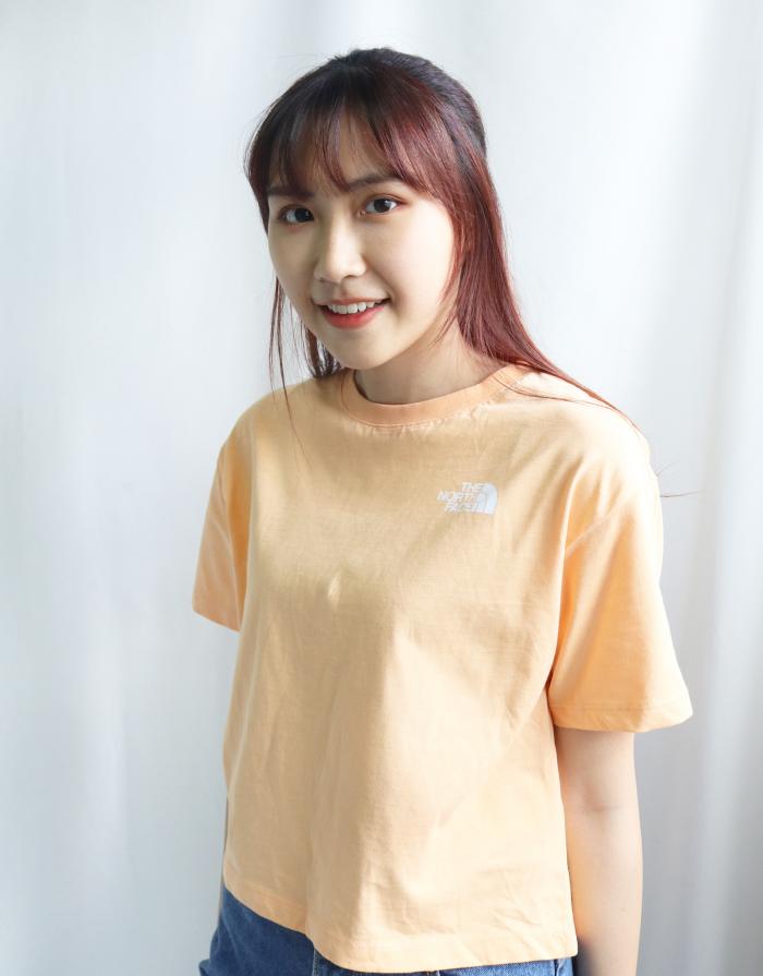 The North Face Cropped Simple Dome T-shirt Orange XS