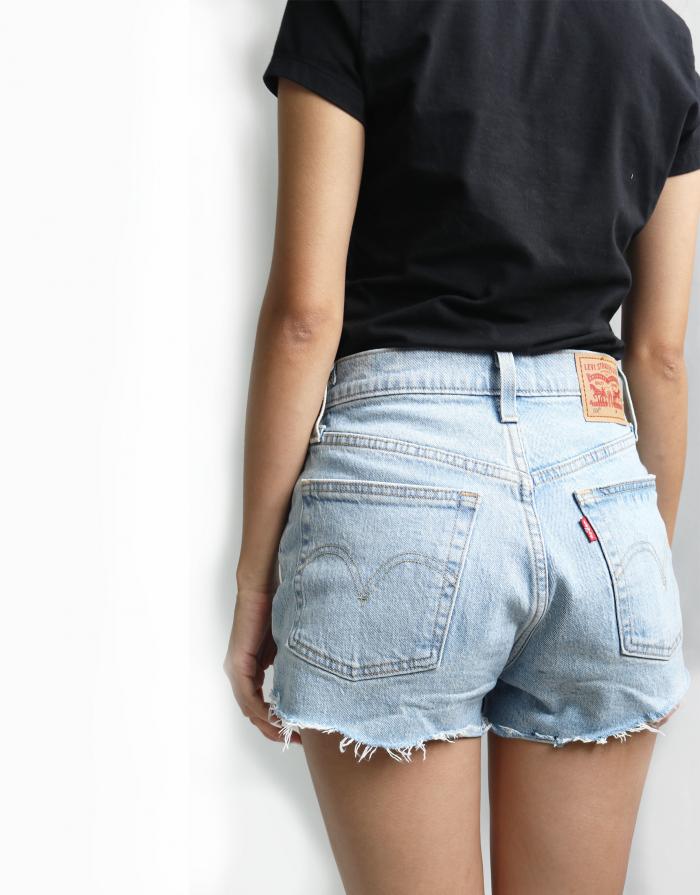 levis 501 shorts high rise