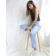 [KR]韓式直腳牛仔褲淺藍色 
