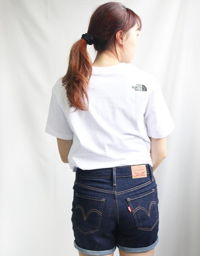 Levi's 女裝中腰牛仔短褲深藍色 24吋