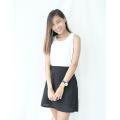 [KR] Linen Mini Skirt with Belt Black