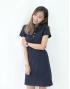 [KR] Polo Button One Piece Dress Navy