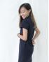 [KR] Polo Button One Piece Dress Navy