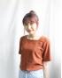 [KR]Square Collar Top Brick S