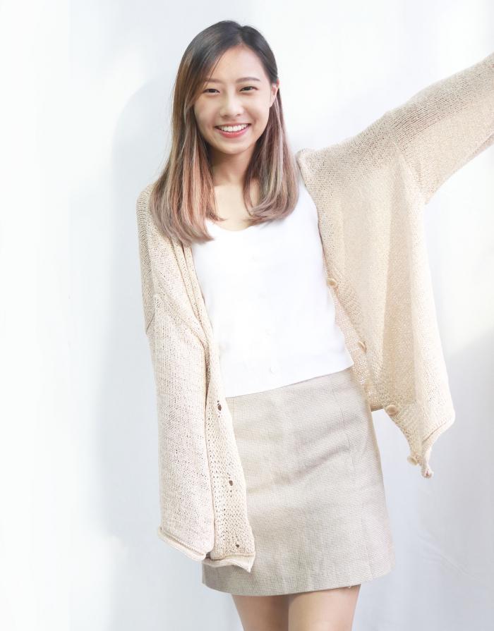 [KR]Cardigan Beige S