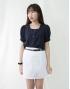 [KR] Linen Mini Skirt with Belt White