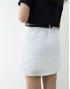 [KR] Linen Mini Skirt with Belt White